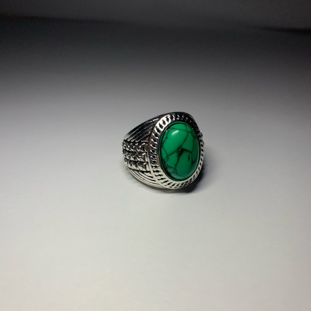 Vintage Jade Silver Ring